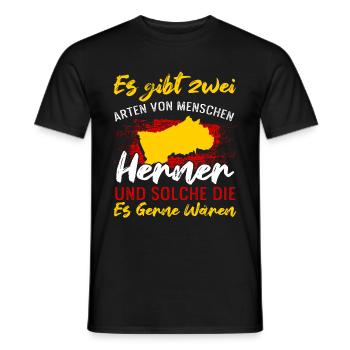 Es Gibt Zwei Arten Von Menschen Herne Und Welche D - Männer T-Shirt - Schwarz - Vorne - AI Model Male 178 light (178cm)