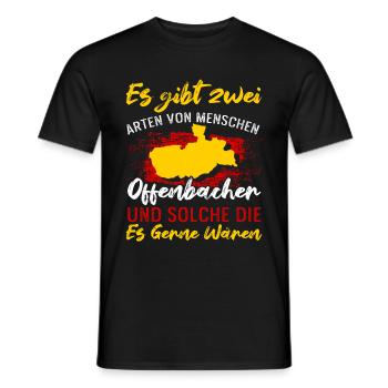 Es Gibt Zwei Arten Von Menschen Offenbach Und Welc - Männer T-Shirt - Schwarz - Vorne - AI Model Male 178 light (178cm)