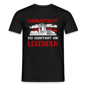 Darmstadt Der Geburtsort Von Legenden - Männer T-Shirt - Schwarz - Vorne - AI Model Male 178 light (178cm)