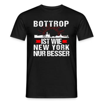 Bottrop Ist Wie New York Nur Besser - Männer T-Shirt - Schwarz - Vorne - AI Model Male 178 light (178cm)