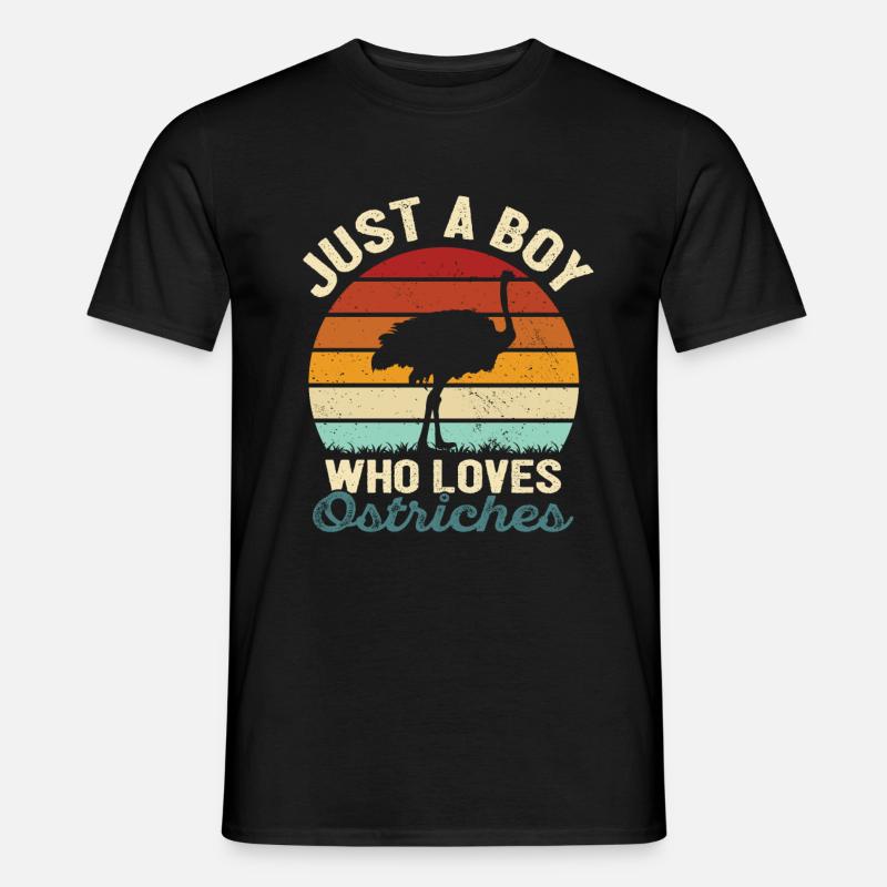 Strauß - Männer T-Shirt - Schwarz