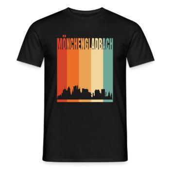Mönchengladbach Skyline - Men's T-Shirt - black - Front - AI Model Male 178 light (178cm)