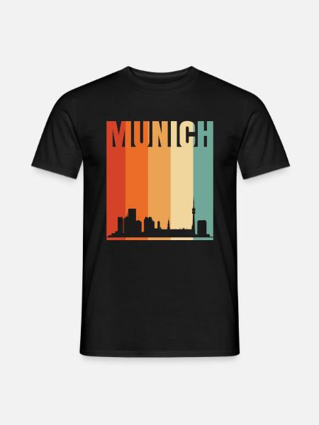Munich Skyline - Men's T-Shirt - black