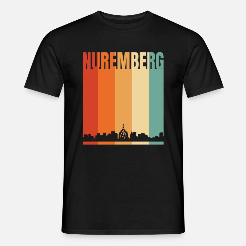 Nürnberg Skyline - Männer T-Shirt - Schwarz
