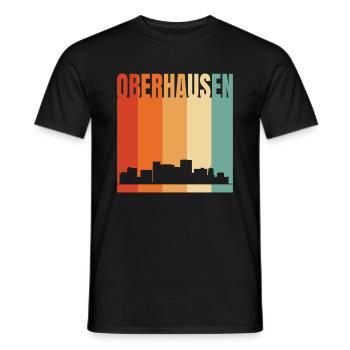 Oberhausen Skyline - Männer T-Shirt - Schwarz - Vorne - AI Model Male 178 light (178cm)