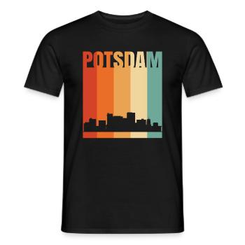 Potsdam Skyline - Men's T-Shirt - black - Front - AI Model Male 178 light (178cm)