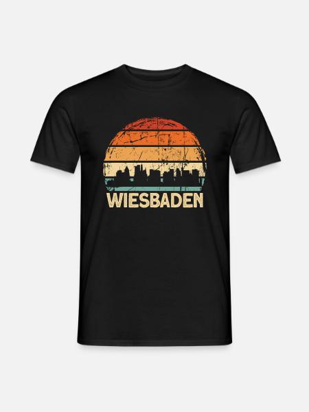 Wiesbaden Skyline - Men's T-Shirt - black