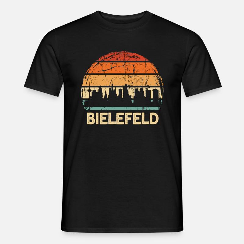 Bielefeld - Männer T-Shirt - Schwarz
