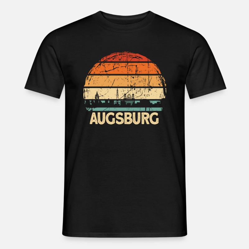 Augsburg - Männer T-Shirt - Schwarz