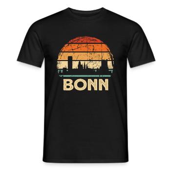 Bonn - T-shirt homme - noir - Devant - AI Model Male 178 light (178cm)