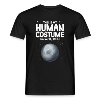 Pluto - Men's T-Shirt - black - Front - AI Model Male 178 light (178cm)