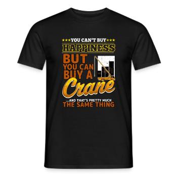 Crane operator crane gift - Men's T-Shirt - black - Front - AI Model Male 178 light (178cm)