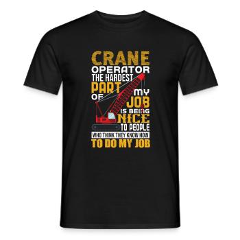 Crane operator crane gift - Men's T-Shirt - black - Front - AI Model Male 178 light (178cm)