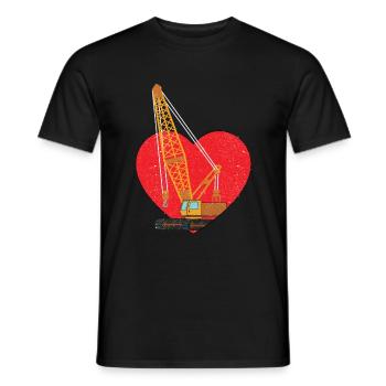 Crane operator crane gift - Men's T-Shirt - black - Front - AI Model Male 178 light (178cm)