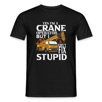 Crane operator crane gift - Men's T-Shirt - black - Front - AI Model Male 178 light (178cm)
