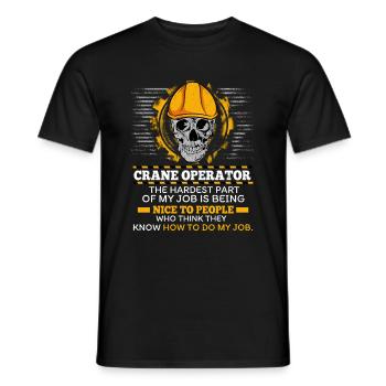 Crane operator crane gift - Men's T-Shirt - black - Front - AI Model Male 178 light (178cm)