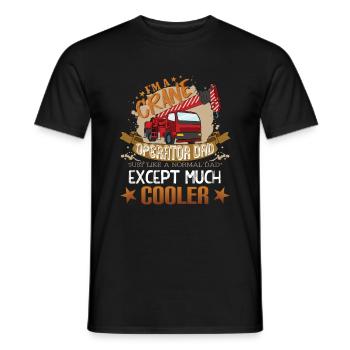 Crane operator crane gift - Men's T-Shirt - black - Front - AI Model Male 178 light (178cm)