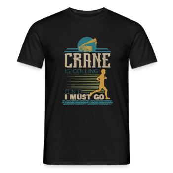 Crane operator crane gift - Men's T-Shirt - black - Front - AI Model Male 178 light (178cm)