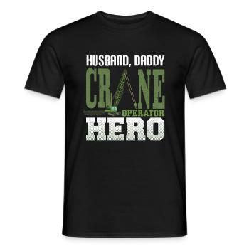 Crane operator crane gift - Men's T-Shirt - black - Front - AI Model Male 178 light (178cm)