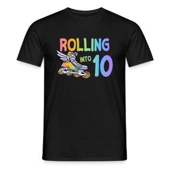 10th birthday inline skating - Men's T-Shirt - black - Front - AI Model Male 178 light (178cm)