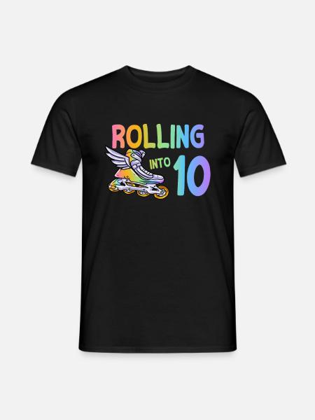 10th birthday inline skating - Men's T-Shirt - black