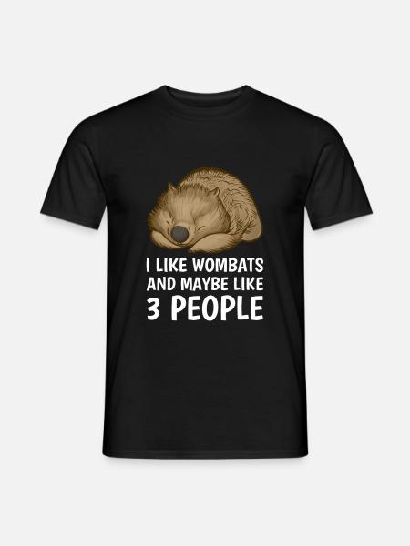 Wombat Wombats Plumbeutler Gift - Men's T-Shirt - black