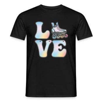 Patin à roues alignées Cadeau de patin à roues alignées - T-shirt homme - noir - Devant - AI Model Male 178 light (178cm)