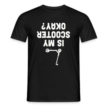 Scooter Roller Tretroller Geschenk - Männer T-Shirt - Schwarz - Vorne - AI Model Male 178 light (178cm)