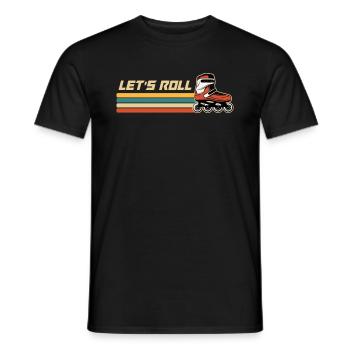 Patin à roues alignées Cadeau de patin à roues alignées - T-shirt homme - noir - Devant - AI Model Male 178 light (178cm)