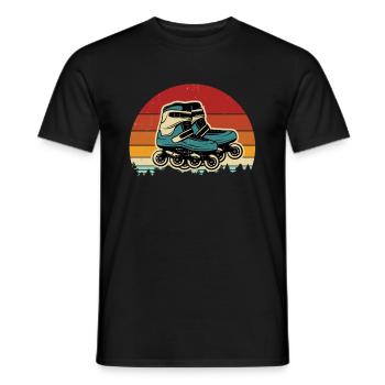 Patin à roues alignées Cadeau de patin à roues alignées - T-shirt homme - noir - Devant - AI Model Male 178 light (178cm)