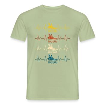Inlineskating Inlineskater Geschenk - Männer T-Shirt - Sage - Vorne - AI Model Male 178 light (178cm)