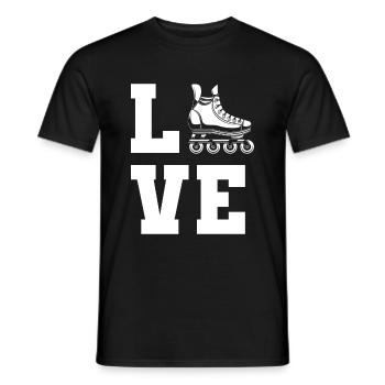 Patin à roues alignées Cadeau de patin à roues alignées - T-shirt homme - noir - Devant - AI Model Male 178 light (178cm)