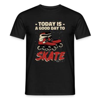 Patin à roues alignées Cadeau de patin à roues alignées - T-shirt homme - noir - Devant - AI Model Male 178 light (178cm)