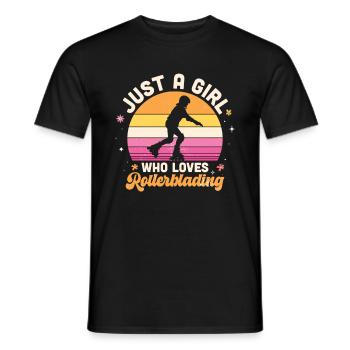 Patin à roues alignées Cadeau de patin à roues alignées - T-shirt homme - noir - Devant - AI Model Male 178 light (178cm)