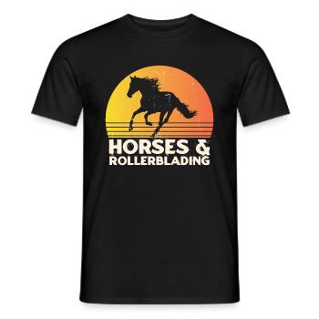 Patin à roues alignées Cadeau de patin à roues alignées - T-shirt homme - noir - Devant - AI Model Male 178 light (178cm)