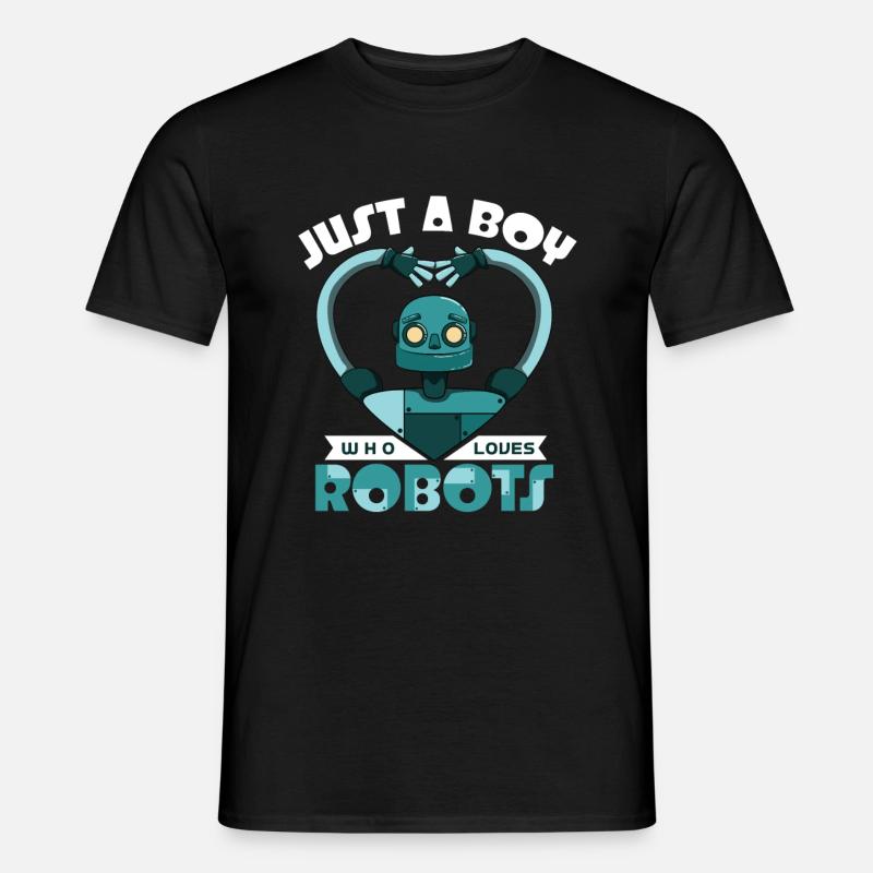 Roboter - Männer T-Shirt - Schwarz