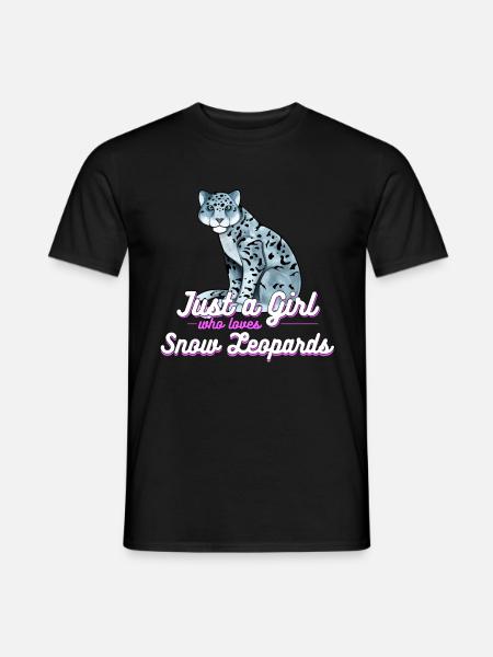 Schneeleopard - Männer T-Shirt - Schwarz