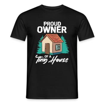 Tiny House - Männer T-Shirt - Schwarz - Vorne - AI Model Male 178 light (178cm)