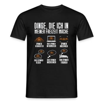 Dinge Die Ich In Meiner Freizeit Mache Spinnen - Männer T-Shirt - Schwarz - Vorne - AI Model Male 178 light (178cm)