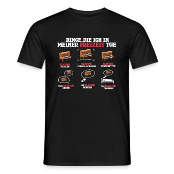 Dinge Die Ich In Meiner Freizeit Mache Klavier - Männer T-Shirt - Schwarz - Vorne - AI Model Male 178 light (178cm)