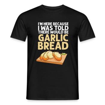 Garlic Garlic Bread Food Gift - Men's T-Shirt - black - Front - AI Model Male 178 light (178cm)