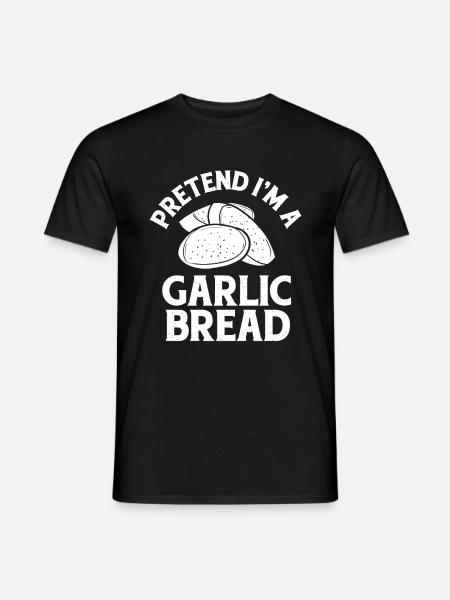 Garlic Garlic Bread Food Gift - Men's T-Shirt - black