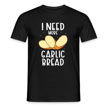 Garlic Garlic Bread Food Gift - Men's T-Shirt - black - Front - AI Model Male 178 light (178cm)