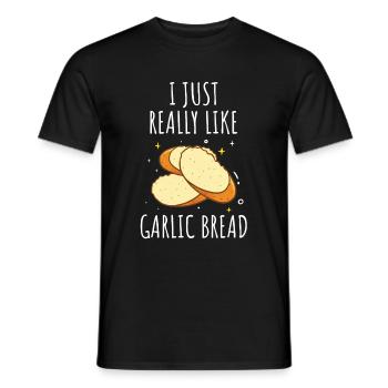 Knoblauch Knoblauchbrot Essen Geschenk - Männer T-Shirt - Schwarz - Vorne - AI Model Male 178 light (178cm)
