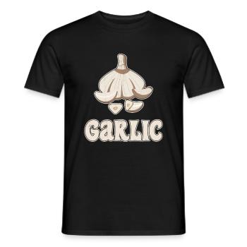 Garlic Garlic Bread Food Gift - Men's T-Shirt - black - Front - AI Model Male 178 light (178cm)