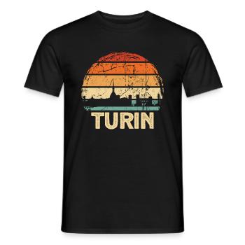 Turin - T-shirt homme - noir - Devant - AI Model Male 178 light (178cm)