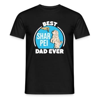 Chinese Shar Pei - Männer T-Shirt - Schwarz - Vorne - AI Model Male 178 light (178cm)