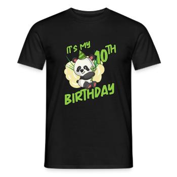 C’est mon Panda de 10 ans - T-shirt homme - noir - Devant - AI Model Male 178 light (178cm)