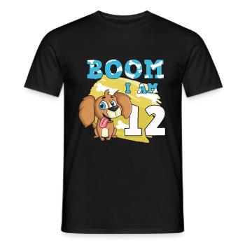 12th birthday dog - Men's T-Shirt - black - Front - AI Model Male 178 light (178cm)
