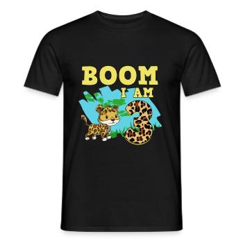 3ème anniversaire Jaguar - T-shirt homme - noir - Devant - AI Model Male 178 light (178cm)